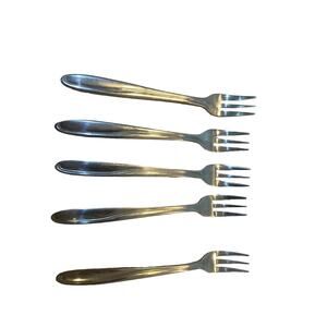 Edward Don & Co Stainless Steel Set Of 5 Forks Serving Olive